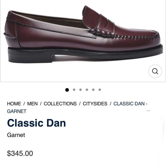 Sebago Classic Dan Leather Penny Loafers - Garnet - Picture 14 of 14